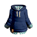 Shirt with Blue Hoodie